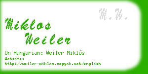 miklos weiler business card